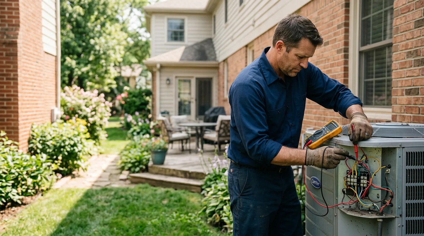 HVAC technician working near Uniondale, IN
